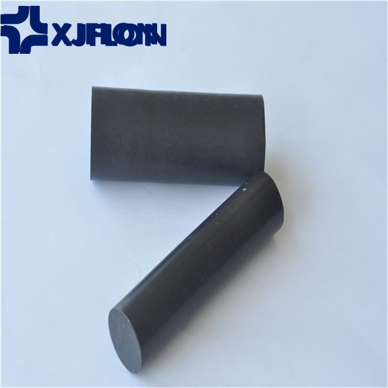 custom mix carbon fiber/graphite materials ptfe round bar molded rod engineering plastic black color wear resistant Bar ptfe