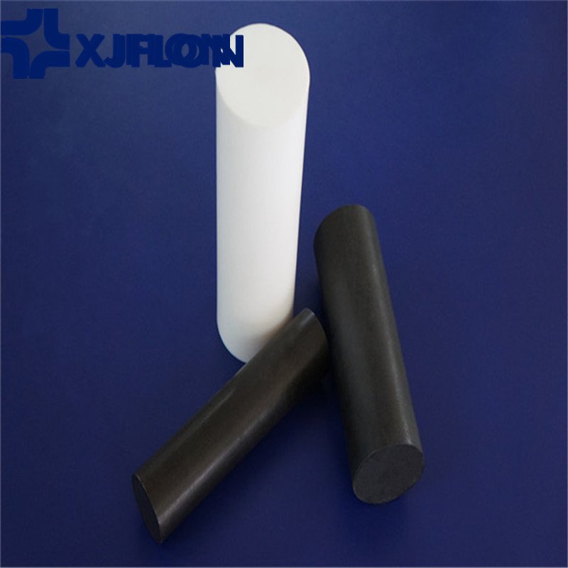 custom mix carbon fiber/graphite materials ptfe round bar molded rod engineering plastic black color wear resistant Bar ptfe