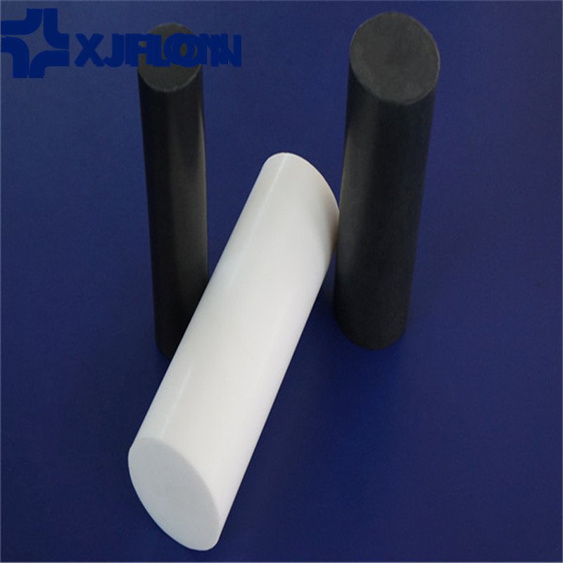 custom mix carbon fiber/graphite materials ptfe round bar molded rod engineering plastic black color wear resistant Bar ptfe