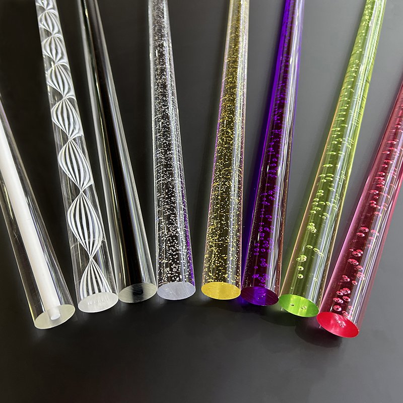 Wholesale Transparent PMMA Acrylic round Rod Available in Different Diameters from 5mm to 200mm for Plastic Rods