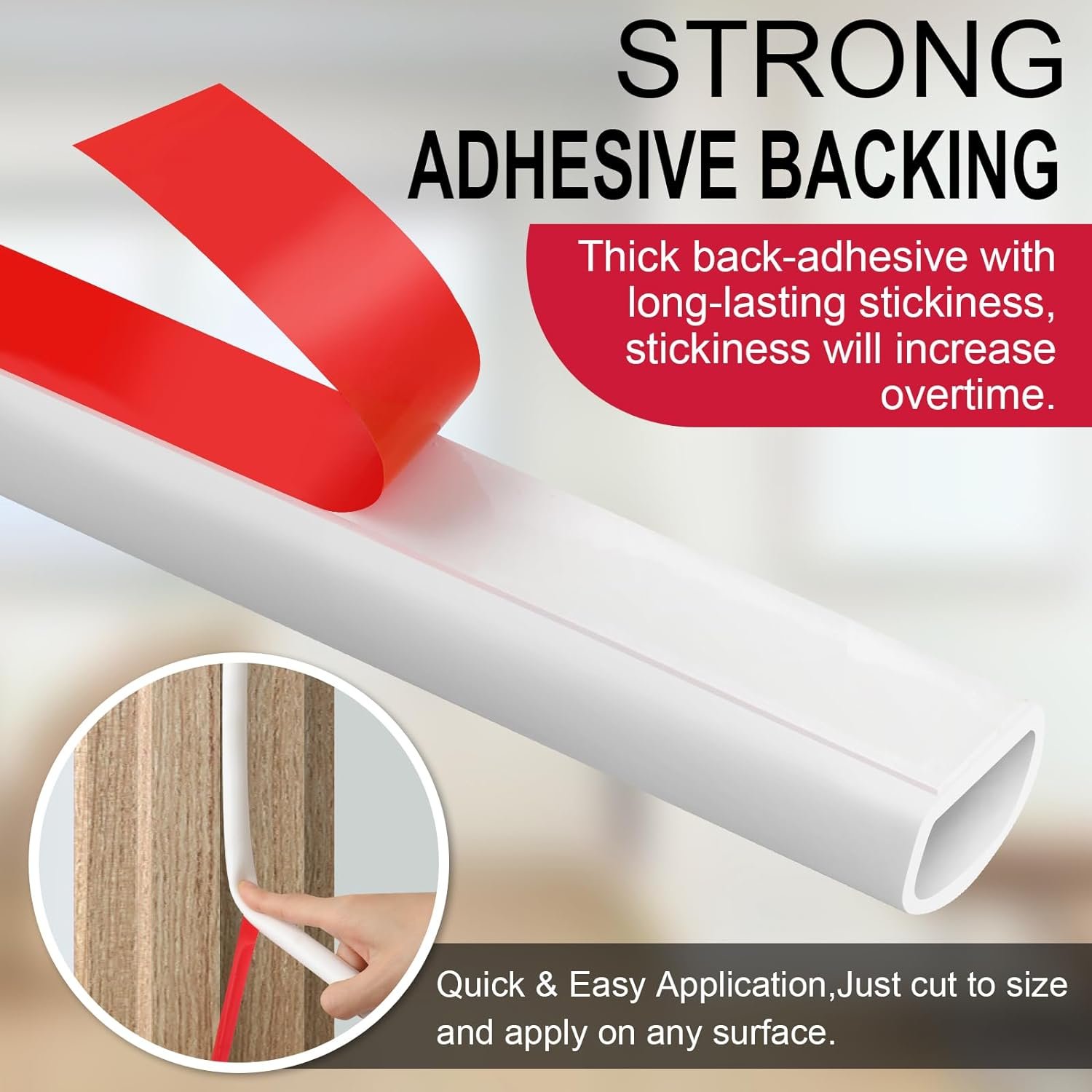 Self adhesive D-shaped sound insulation strip for windows wind and collision resistant door and window sealing strips