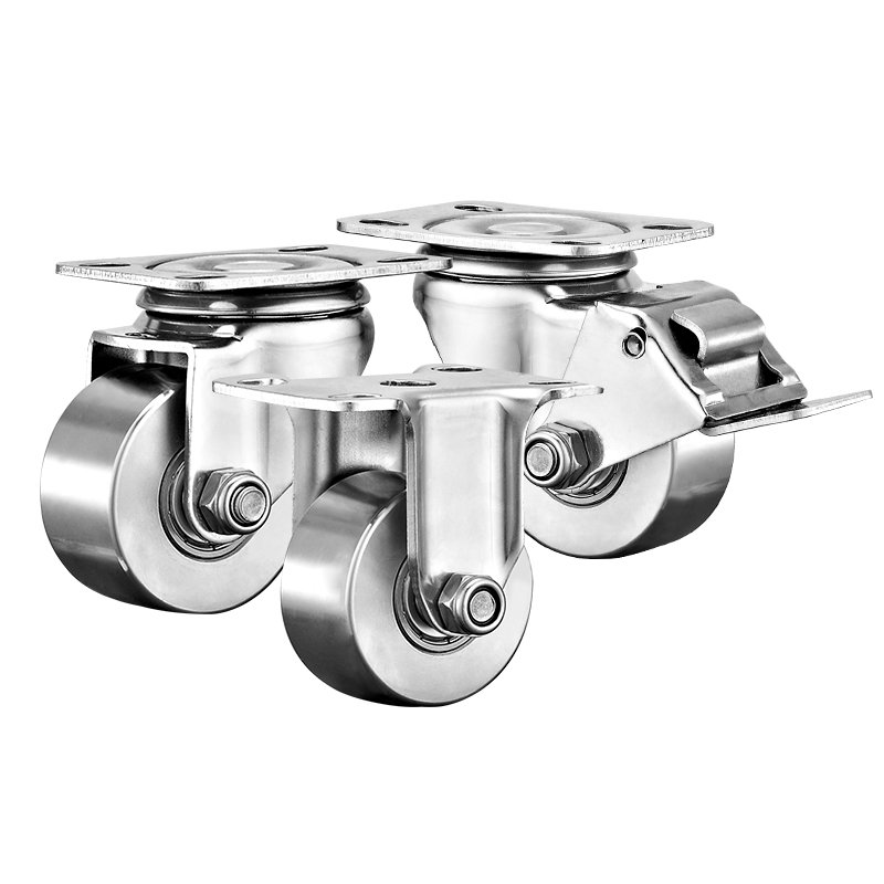 2" Light duty Low Gravity Small PA/TPR/Solid Steel Swivel Casters Stainless Steel Industrial Trolley Wheels Castor