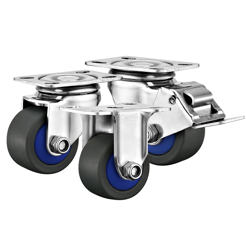 2" Light duty Low Gravity Small PA/TPR/Solid Steel Swivel Casters Stainless Steel Industrial Trolley Wheels Castor