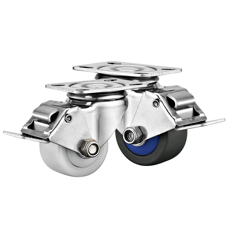 2" Light duty Low Gravity Small PA/TPR/Solid Steel Swivel Casters Stainless Steel Industrial Trolley Wheels Castor