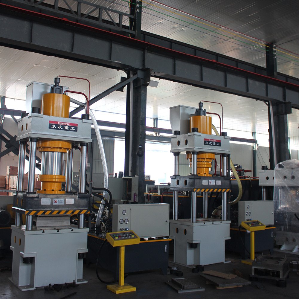 Production and manufacture PLASTIC SAND TILE MACHINE 4 column hydraulic press machine