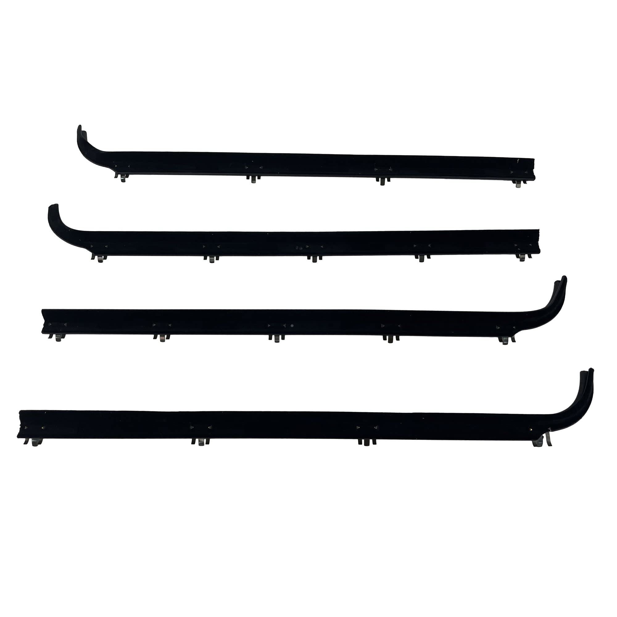 Front & Rear Door Window Belt Weatherstrip for for Ford Bronco F150 F250 F350 1987-1996 E7TZ1521452A E7TZ1521453A