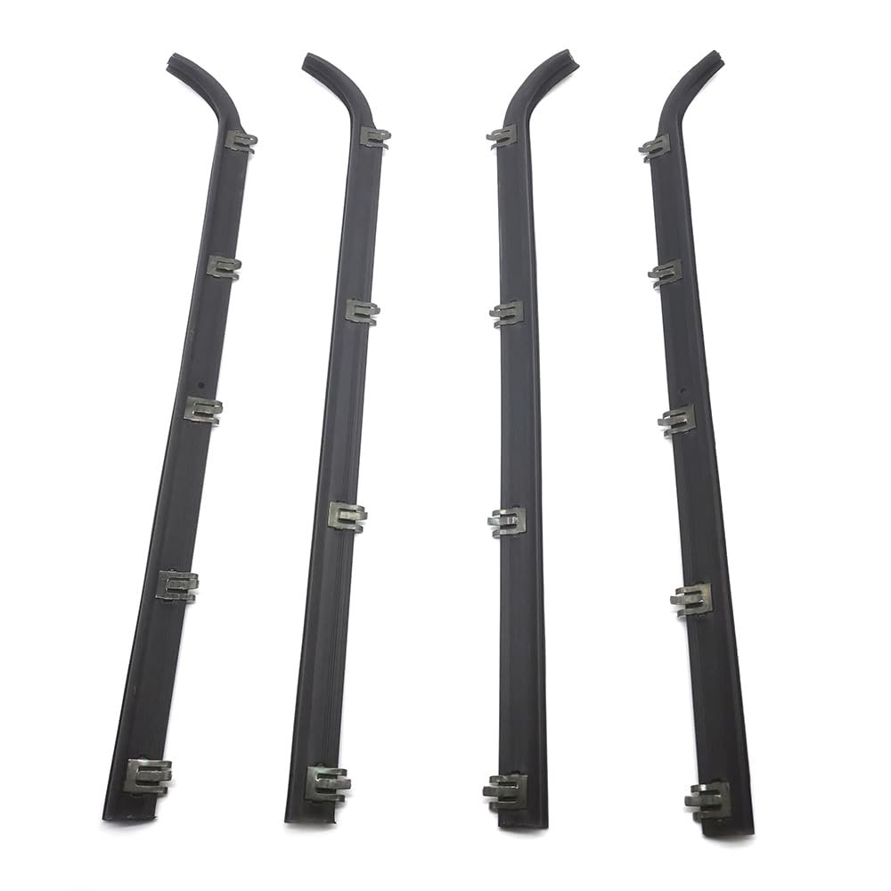 Front & Rear Door Window Belt Weatherstrip for for Ford Bronco F150 F250 F350 1987-1996 E7TZ1521452A E7TZ1521453A