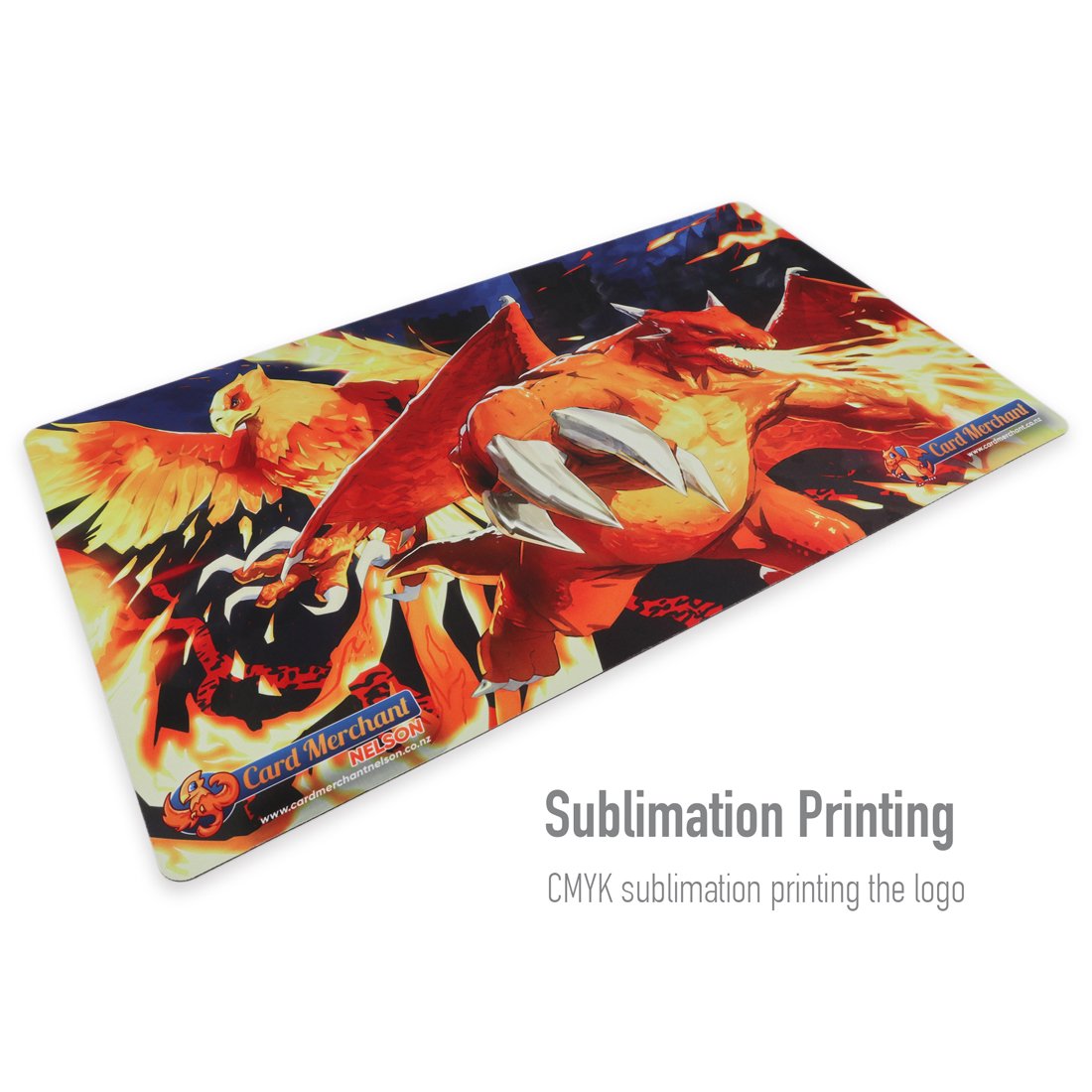 Factory Supplied Customized Polyester Fabric Card Game Play Mat 24x14 inch Wholesale Rubber Material Cartoon Mousepad