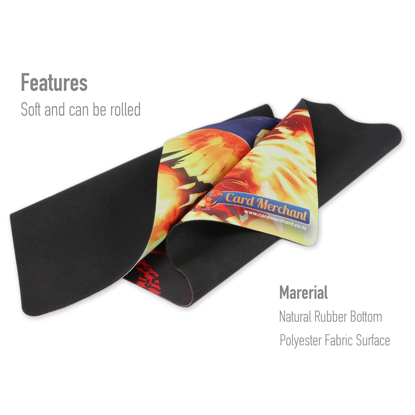 Factory Supplied Customized Polyester Fabric Card Game Play Mat 24x14 inch Wholesale Rubber Material Cartoon Mousepad