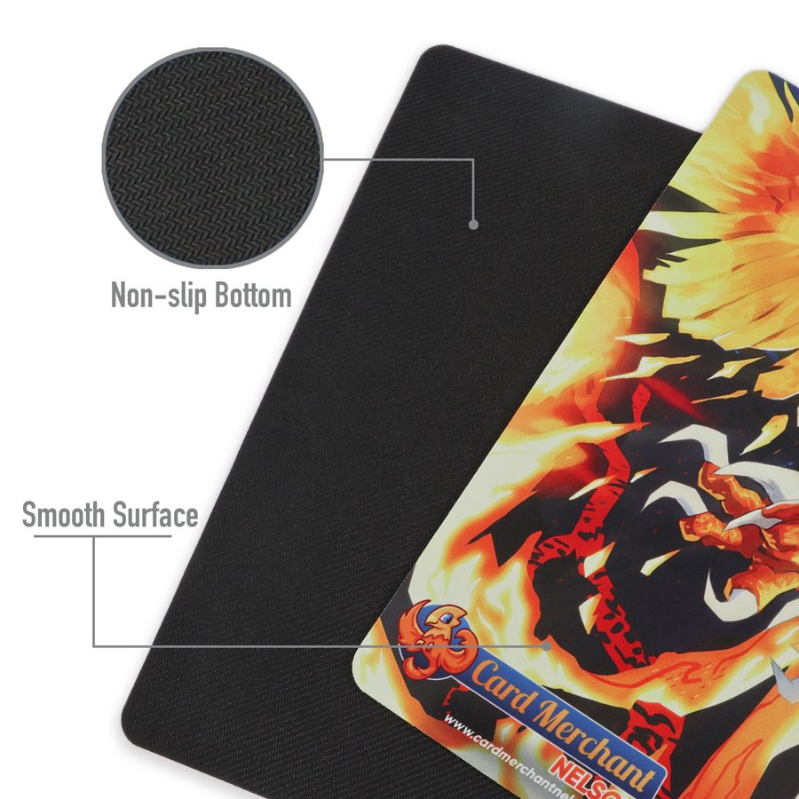 Factory Supplied Customized Polyester Fabric Card Game Play Mat 24x14 inch Wholesale Rubber Material Cartoon Mousepad