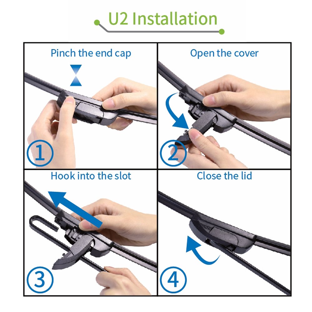 High quality automotive windshield wiper blades made of universal soft rubber