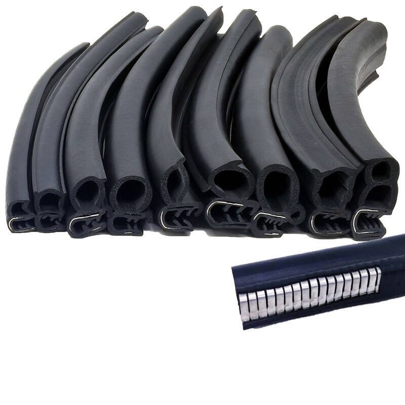 customized Three composite Extrusion U-type edge trim strip car door rubber seal strip gasket epdm cabinet door sealing strip