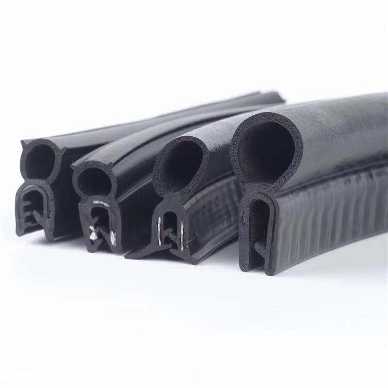 customized Three composite Extrusion U-type edge trim strip car door rubber seal strip gasket epdm cabinet door sealing strip