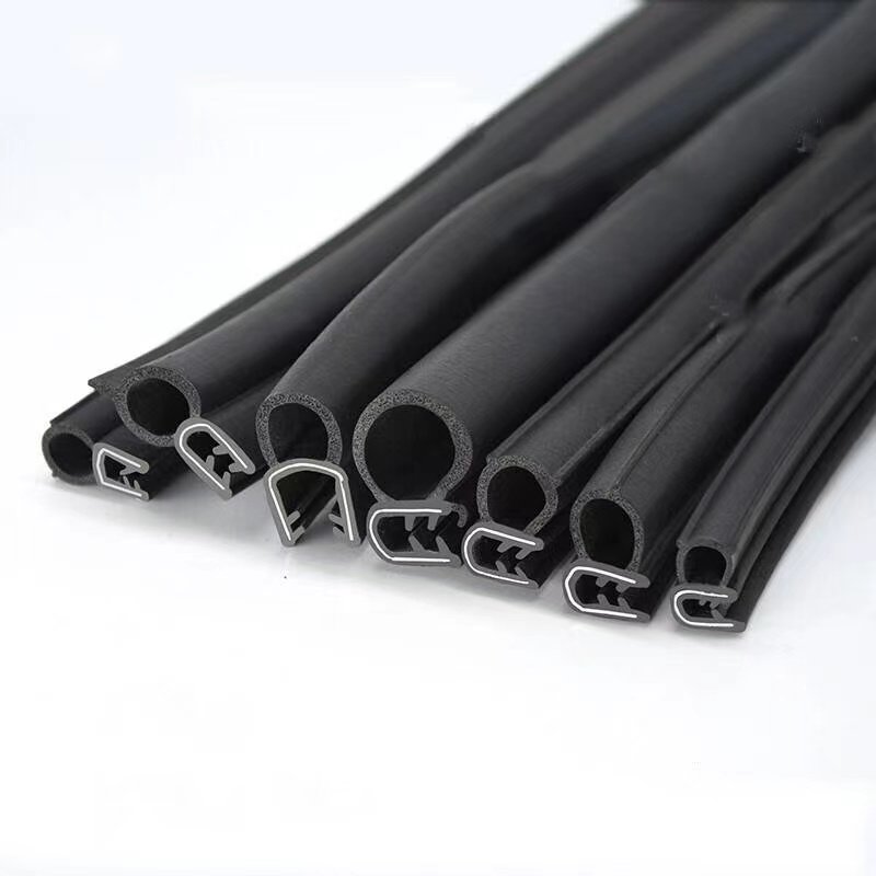 customized Three composite Extrusion U-type edge trim strip car door rubber seal strip gasket epdm cabinet door sealing strip
