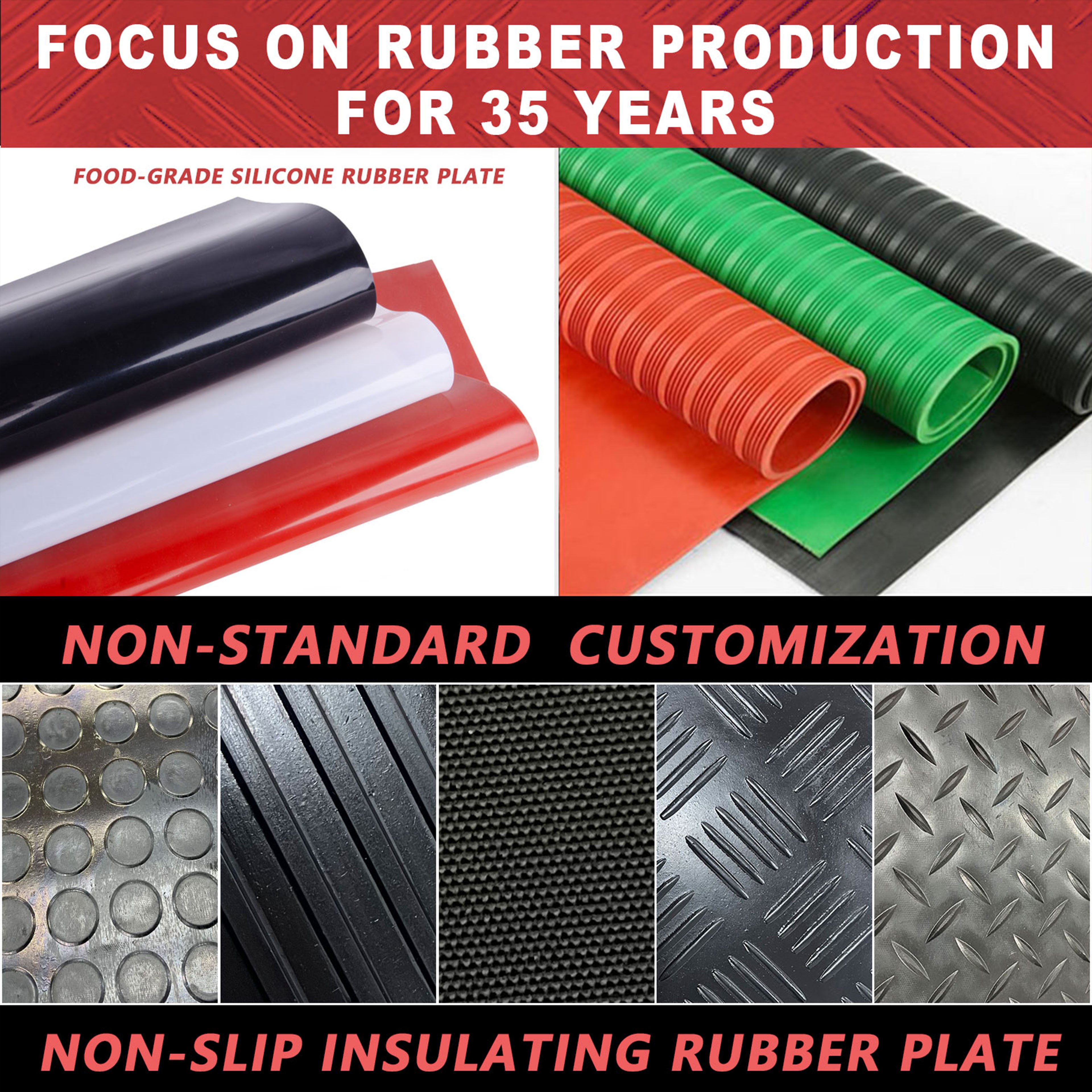 Customization rubber sheet any Type and Size Nonstandard gym rubber floor mat