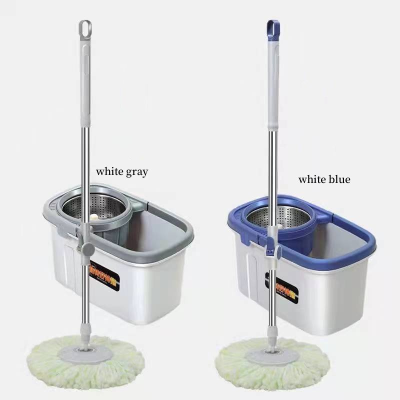 hot sale factory easy cleaning microfiber mops swivel spinning 360 rotating clean floor spin magic mop with plastic bucket