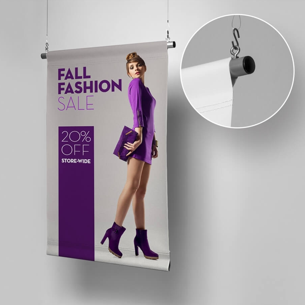 Hanging Picture Banner Nordic Black Plastic Rod Wall Art Poster for Festival Decoration