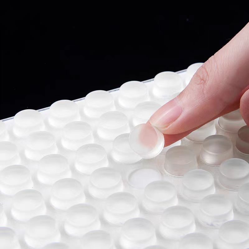 High Adhesive Transparent Silicone Rubber Bumper Feet Anti-collision Clear Drawer Bumpers Pads for Kitchens