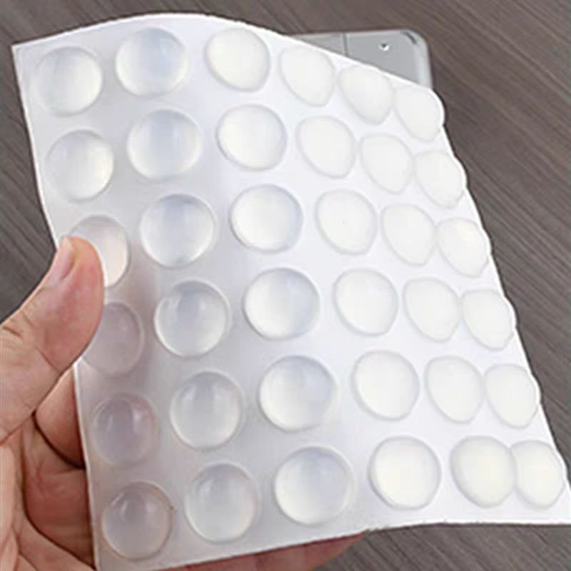 High Adhesive Transparent Silicone Rubber Bumper Feet Anti-collision Clear Drawer Bumpers Pads for Kitchens