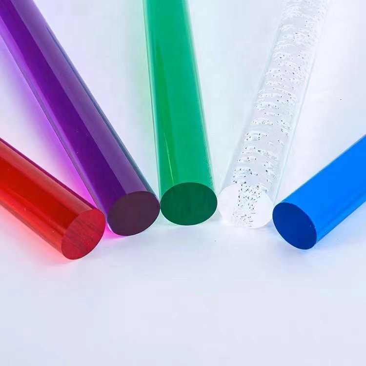 Colored pmma plastic acrylic rod for led lighting