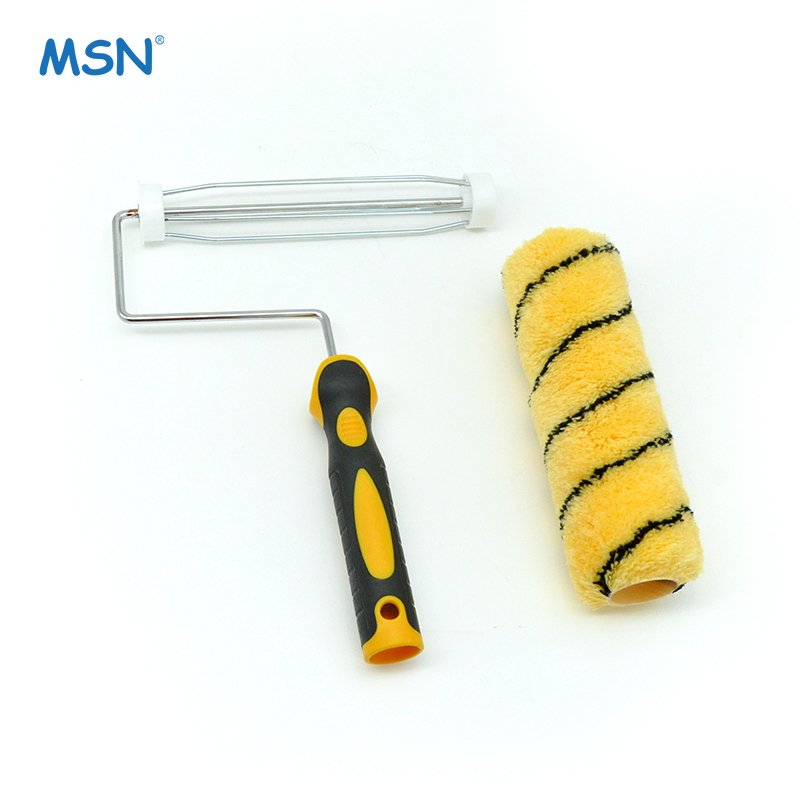 Bangladesh 9 inch long pile 18mm tiger heavy duty chrome plated 8mm diameter rod 5 wires cage frame paint roller brush