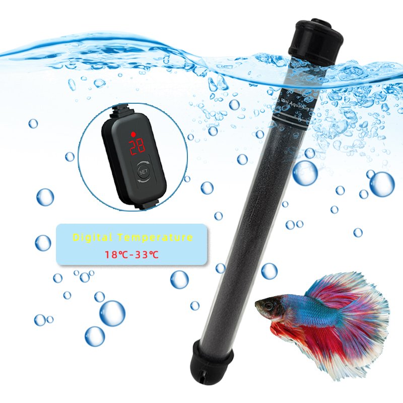 Chiye Customized LCD Display Fish Tank Electric Heater Rod LED Digital Display 50W Aquariums & Accessories Wire Control
