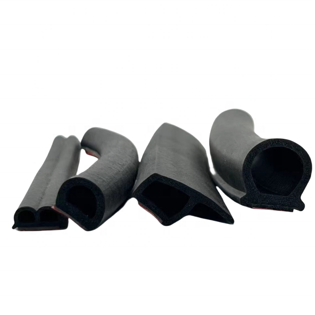 Universal automotive door seal strip D-shape self-adhesive weather stripping for car truck door window
