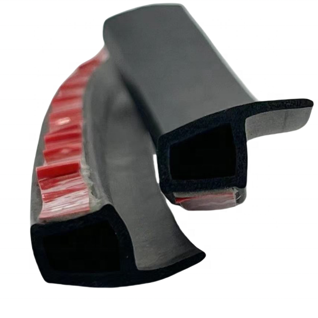 Universal automotive door seal strip D-shape self-adhesive weather stripping for car truck door window