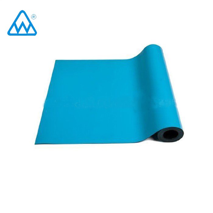 Anti-static rubber mat green blue gray work floor ESD grounding mat antistatic table mat for electronic production line