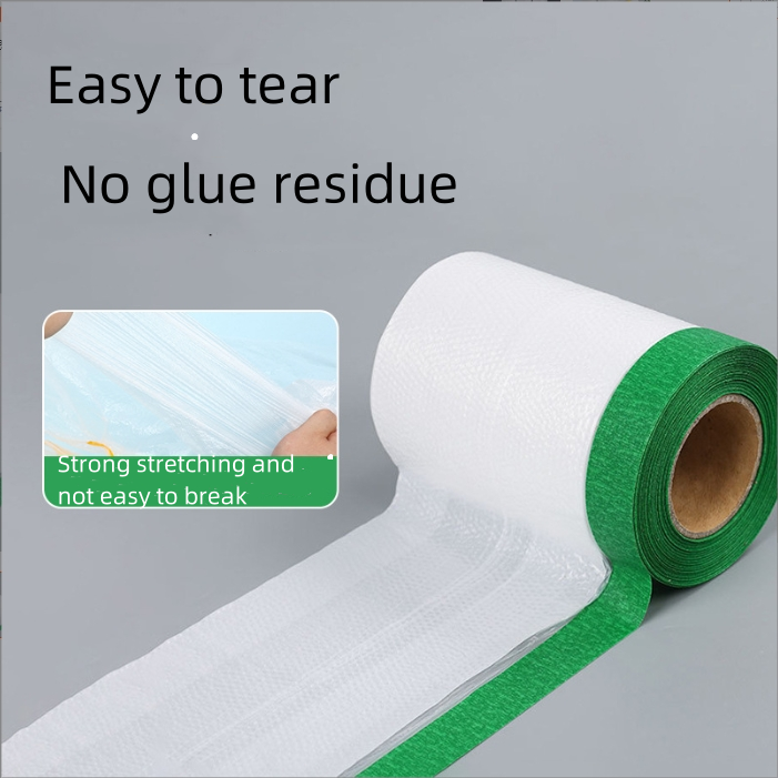 YOUJIANG Green Taped Protective Anti Outdoor Paper Pre Adhesive Tape Masking Film for Outdoor Use