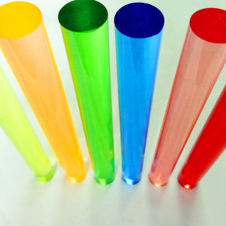 Colored Acrylic PMMA Plastic Solid Round Rods/Sticks / acrylic peg for Decoration or Lighting Color acrylic rod