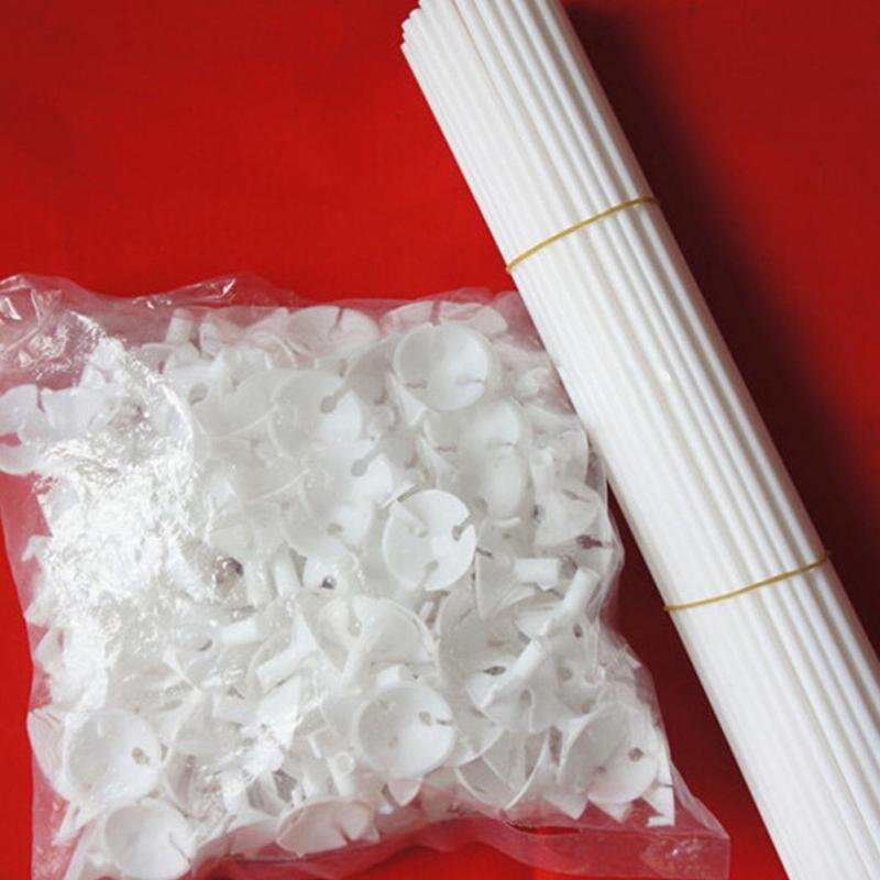 Plastic Balloon Stick Holder Decorative Support Rod Ballons Accessories for Balloon Birthday 100 Pieces/set of 32cm Gift Toy 1g