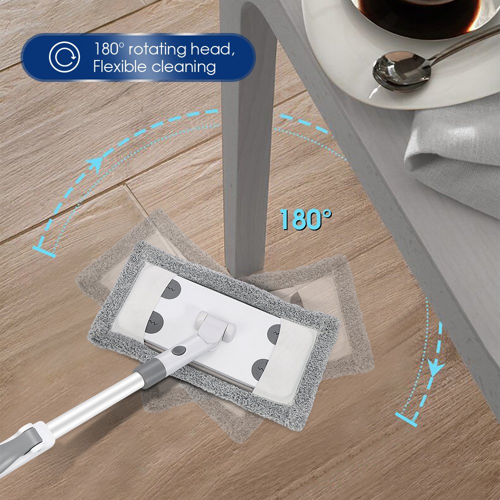 Masthome 2020's newly design Microfiber Spin Flat Telescopic Mop for housework
