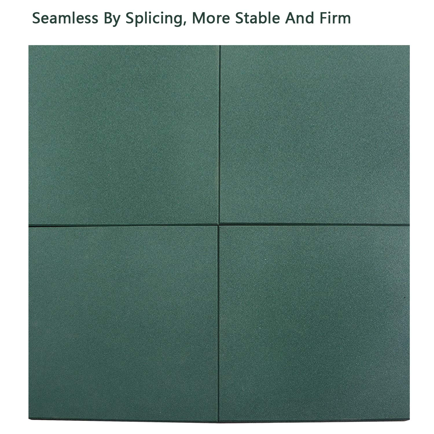 Eco-Sport Interlocking Tiles Heavy Duty Rubber Tile Green Non-Slip Flooring Mat for Playground Park Gym Indoor and Outdoor