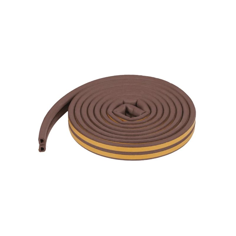 Self-adhesive rubber D shape door weather seal strip durable d-shaped black white brown window sealing strip