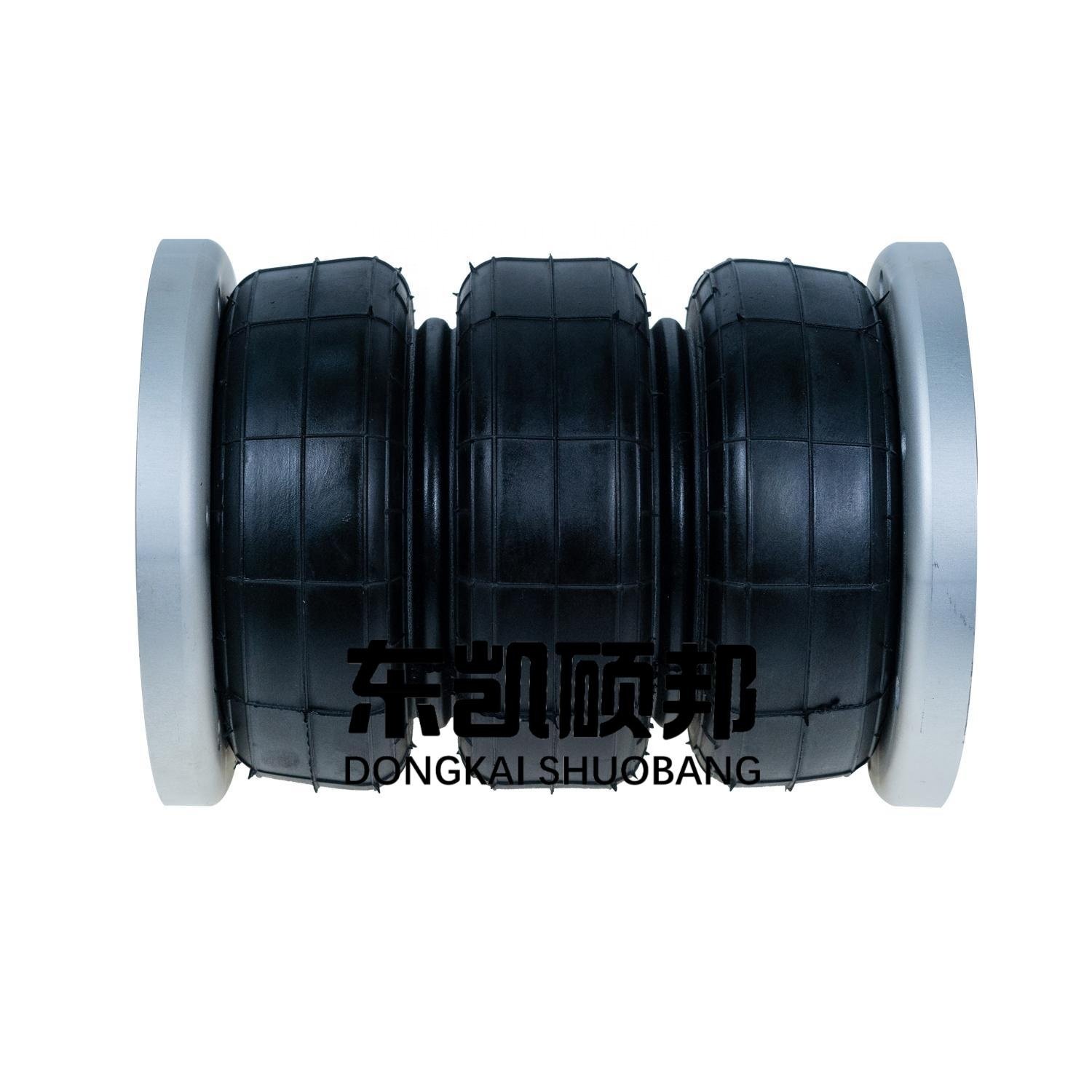 hot selling 3S2300F Aluminum flanged three-turn automobile rubber air suspension spring bag