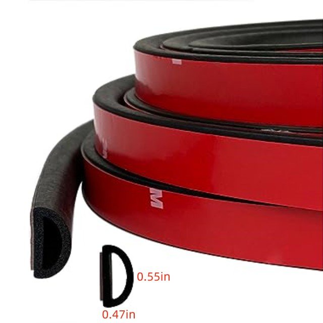 self-adhesive D gasket EPDM seal strip foam rubber D shape rubber seal strip