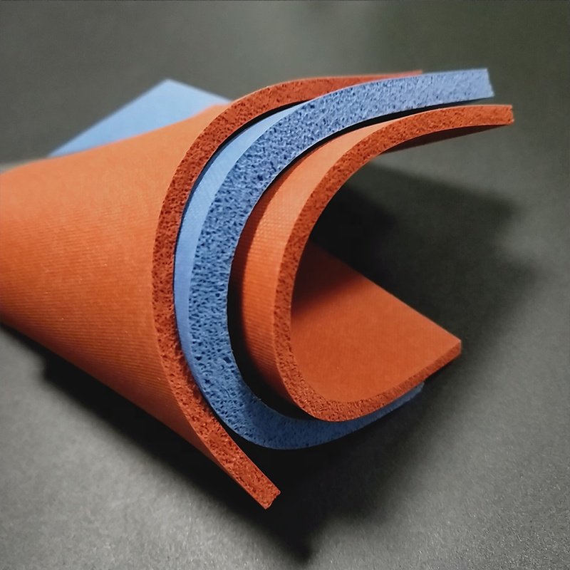 Foaming linen finish customized heat resistant silicon rubber sponge sheet