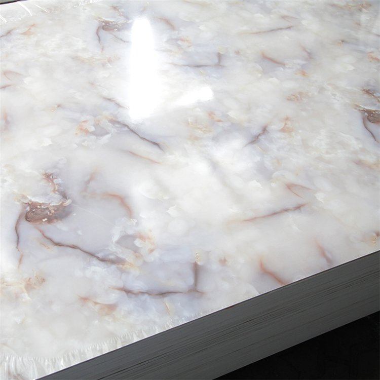 High Gloss and Matte PVC Marble Sheet with UV Coating