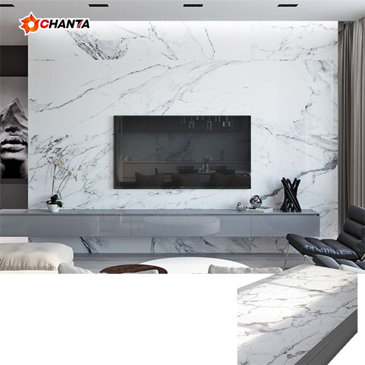 High Gloss and Matte PVC Marble Sheet with UV Coating