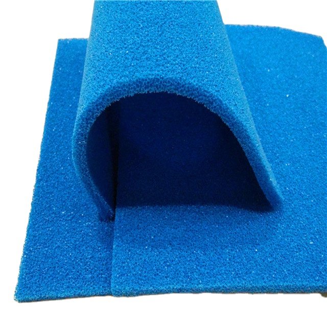 High quality 6MM heat resist air permeable blue silicone foam sponge rubber sheet