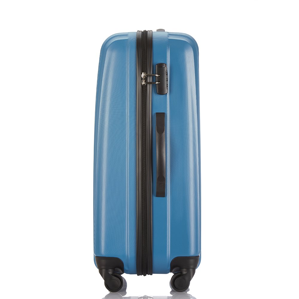 Factory durable anti-scratch plastic embossed surface vertical stripe carry on suitcases luggage Travel Boarding Trolley Case
