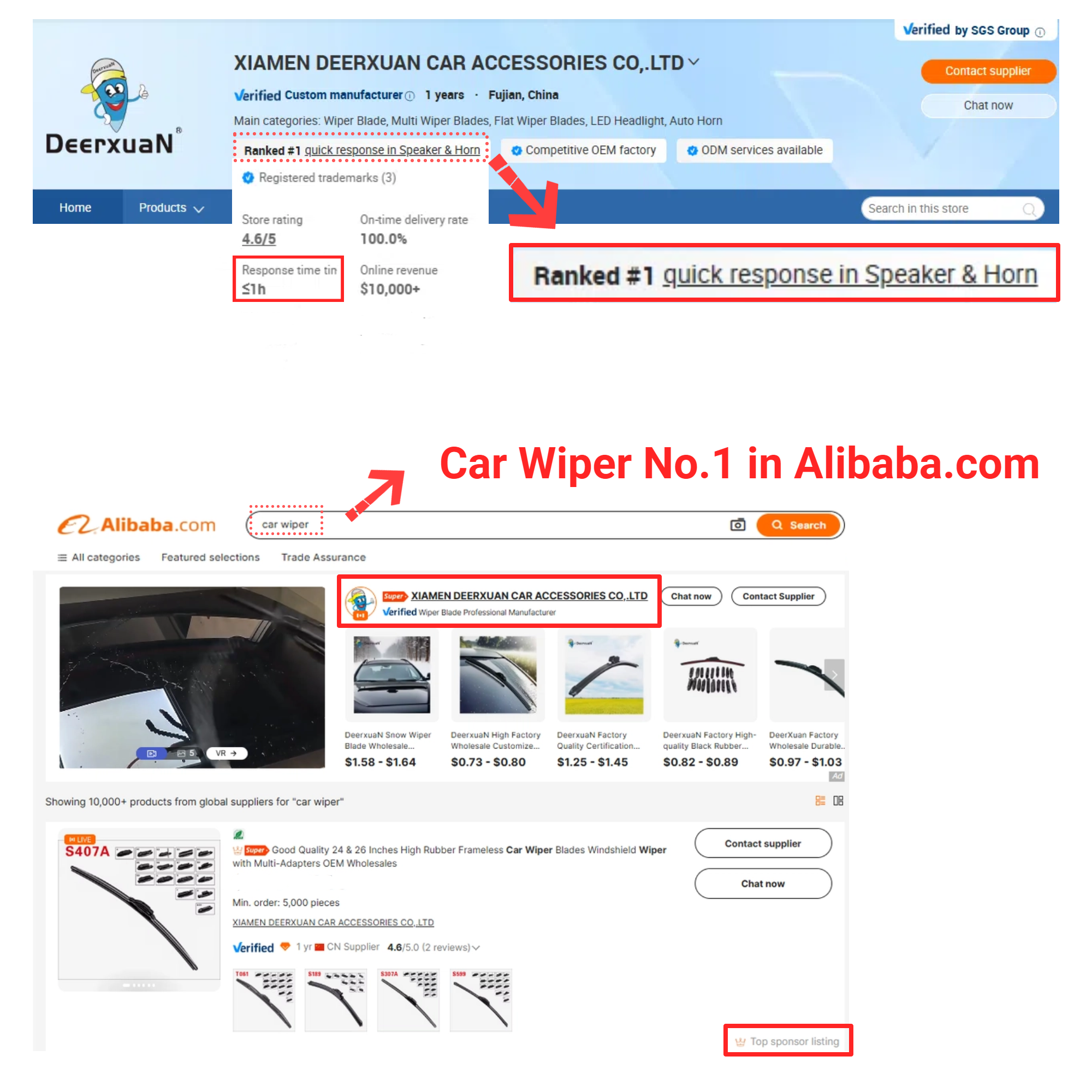 Deerxuan S407C Hot Selling Wholesale Car Auto Universal Windshield Wiper Blade for All Cars