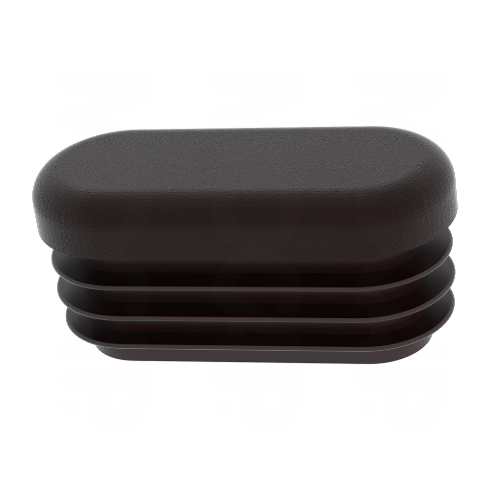 Flat Sided Oval Black Capped Ribbed Insert Blanking End Caps Tube Bung Rubber Oval Hole Plugs