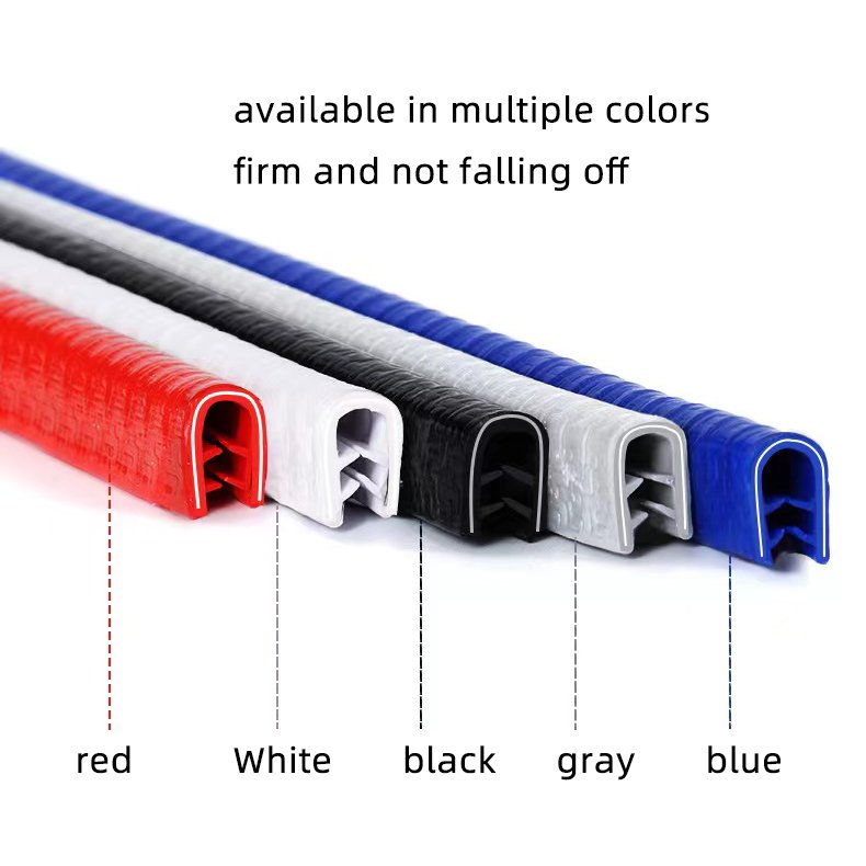 Hot Sale U-Shaped Skeleton PVC Seal Strip Black Epdm Automotive Rubber Door Seal for Car High Quality Car Door Rubber Products