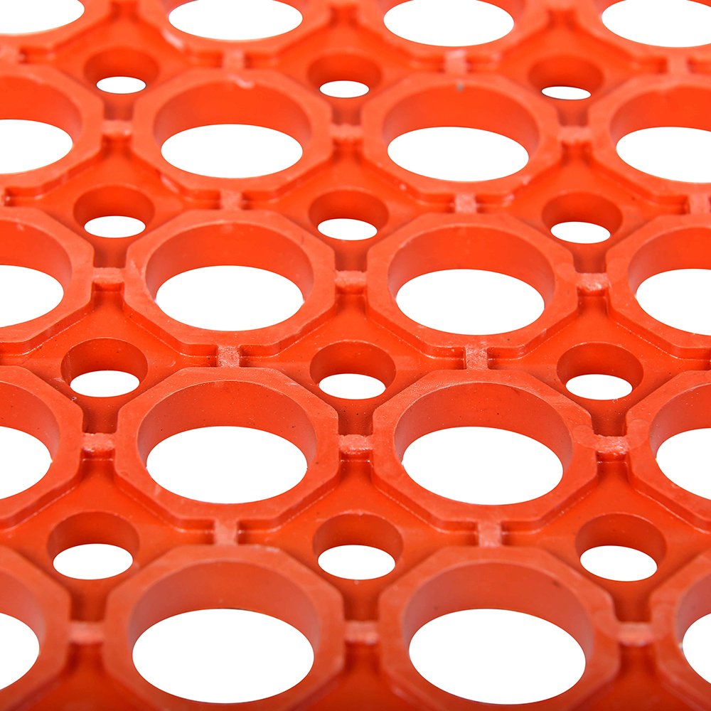 High quality commercial entrance anti slip perforated moulded rubber flooring mats with holes floor matting