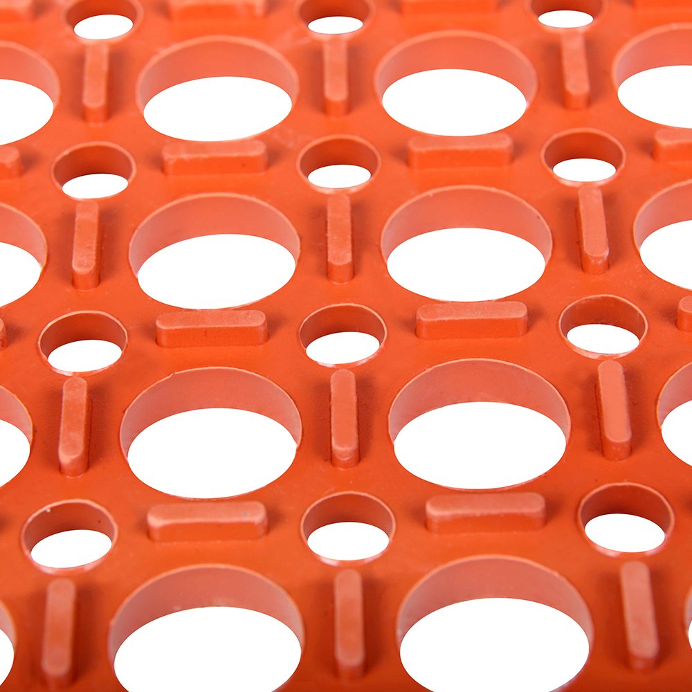 High quality commercial entrance anti slip perforated moulded rubber flooring mats with holes floor matting