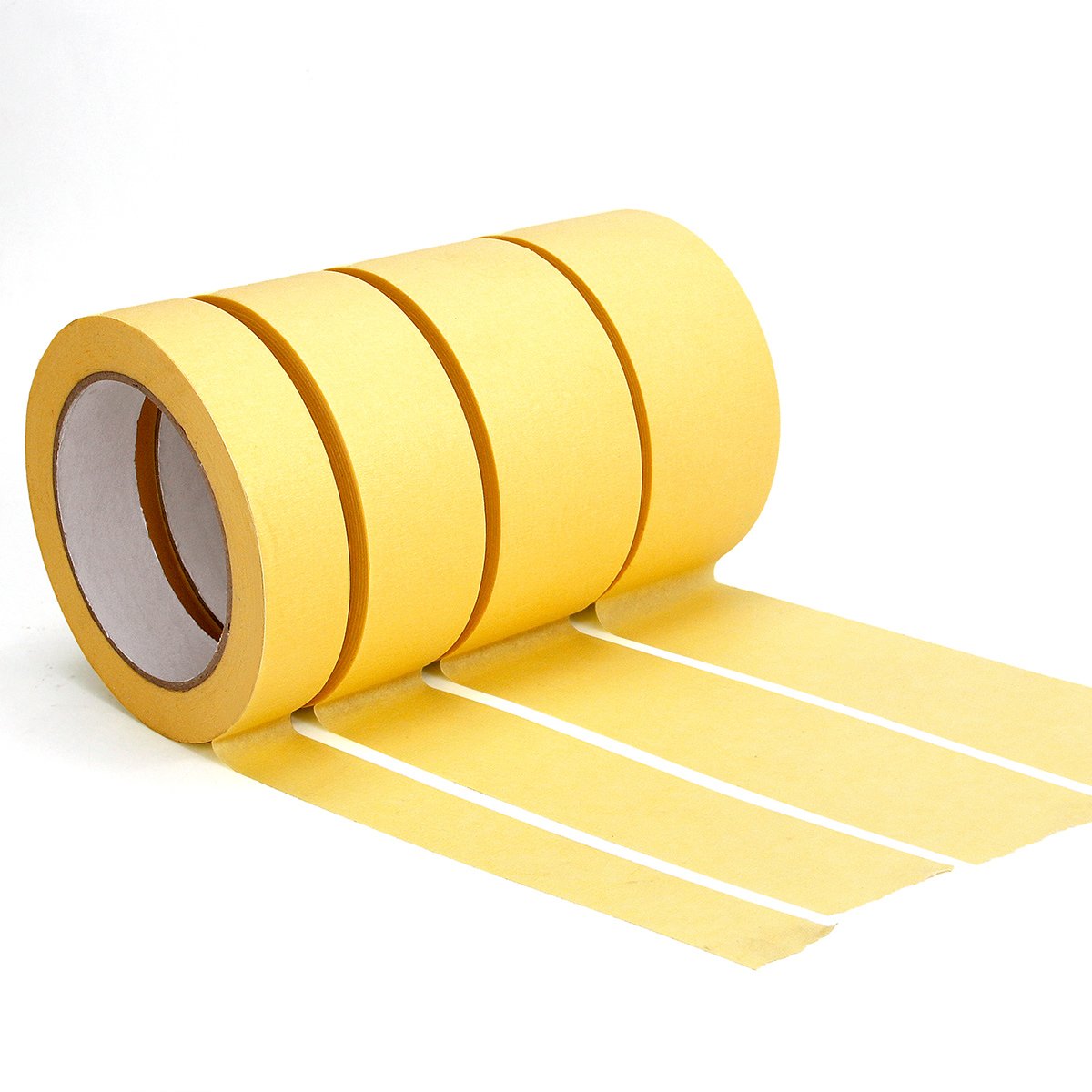Hot Selling General Purpose Bright Yellow Car Painting Masking Paper Adhesive Tape