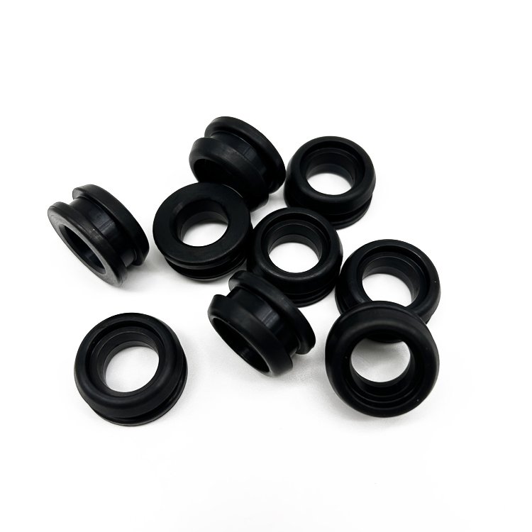 UV-Resistant Custom Food-Grade Silicone Rubber Grommet Heat-resistant Molded Rubber Gasket Cable Sealing Grommets
