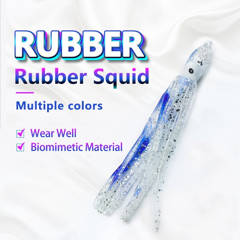 THORFORCE luminous octopus squid lure trolling skirt fishing glowing glow hoochie octopus soft lure
